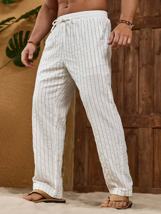 Men’s Striped Linen Trousers